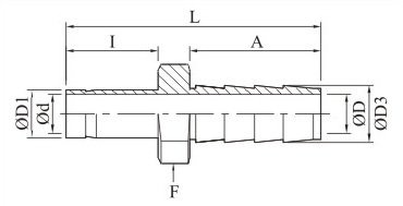 Tube To Hose Connector Hose ID To Tube OD	